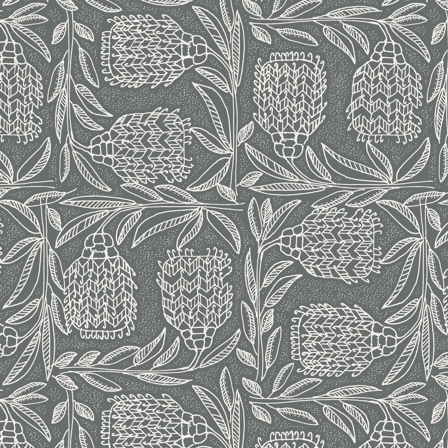 Earth Collection DV7535 Black by Monika Boldogh for Devonstone Fabrics (sold in 25cm increments)