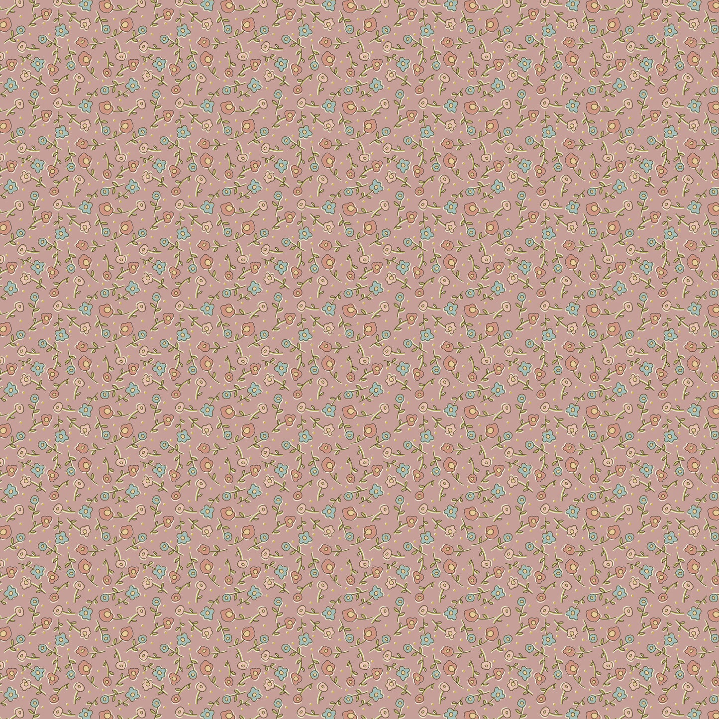 Appleby Farm Floral Red DV7739 by Hatched and Patched for Devonstone Fabrics (sold in 25cm increments)