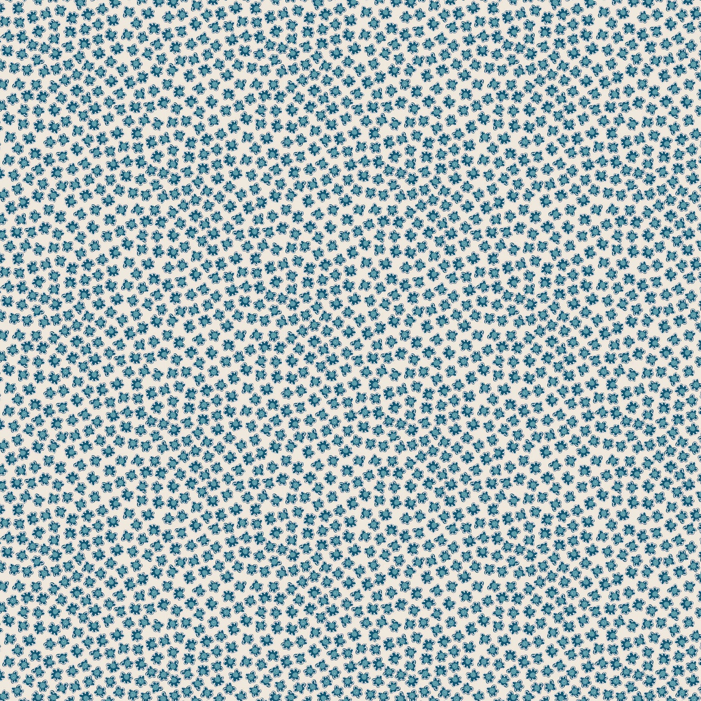 Out & About Scattered Small Floral Blue DV7767 by Natalie Bird for Devonstone Fabrics (sold in 25cm increments)