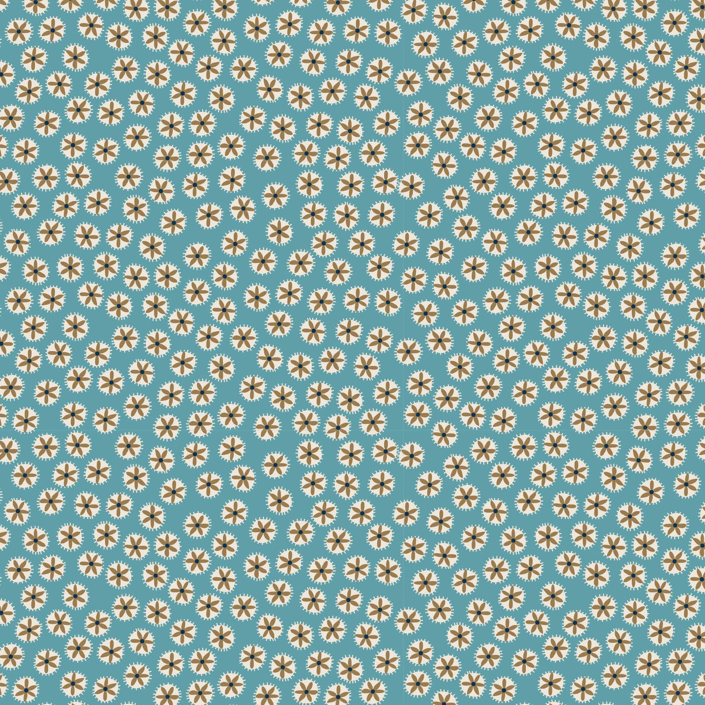 Out & About Scattered Large Floral Blue DV7771 by Natalie Bird for Devonstone Fabrics (sold in 25cm increments)