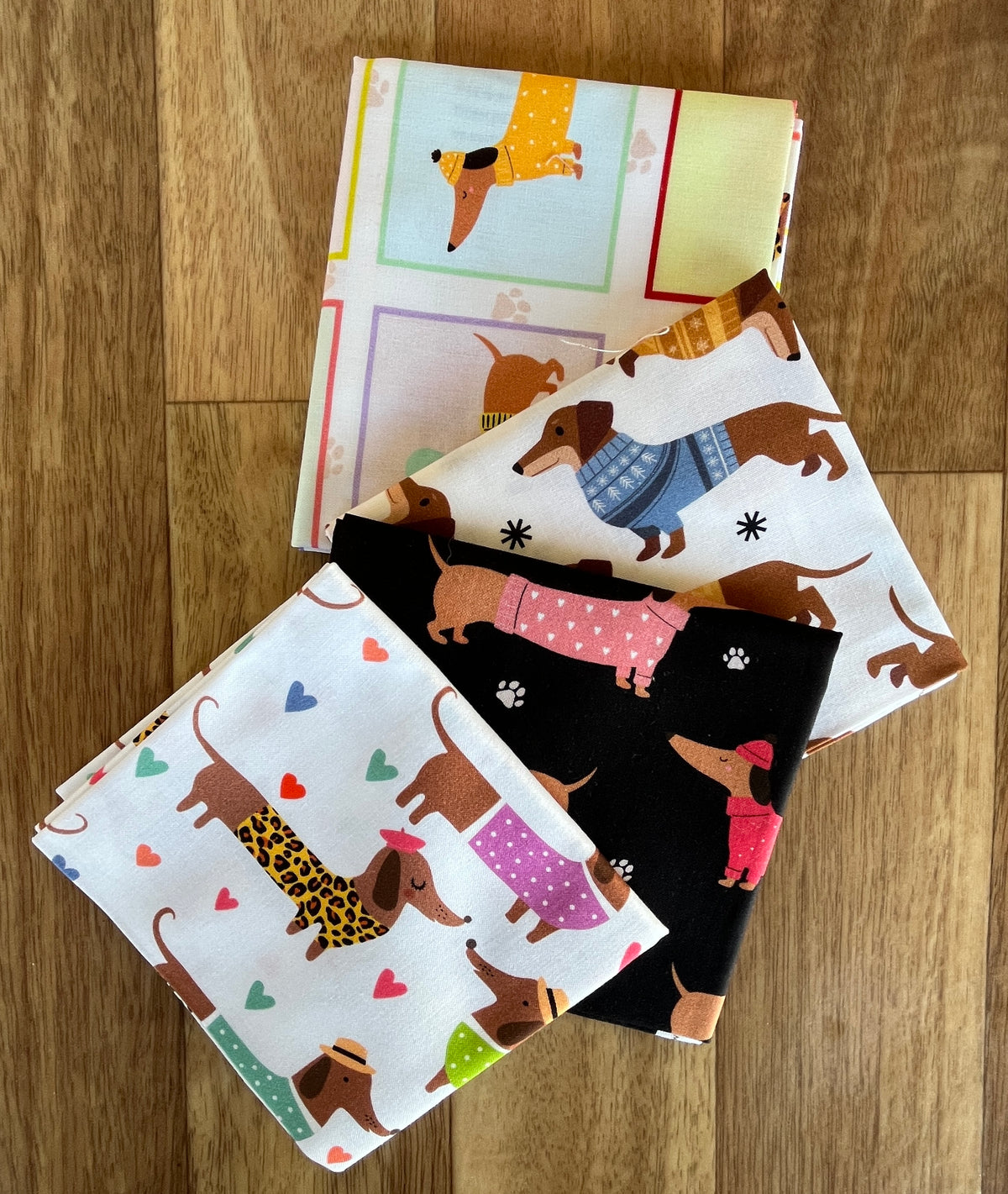Dashing Dachshunds Fat Eighth Bundle by Milvale Design Studio for KK Fabrics
