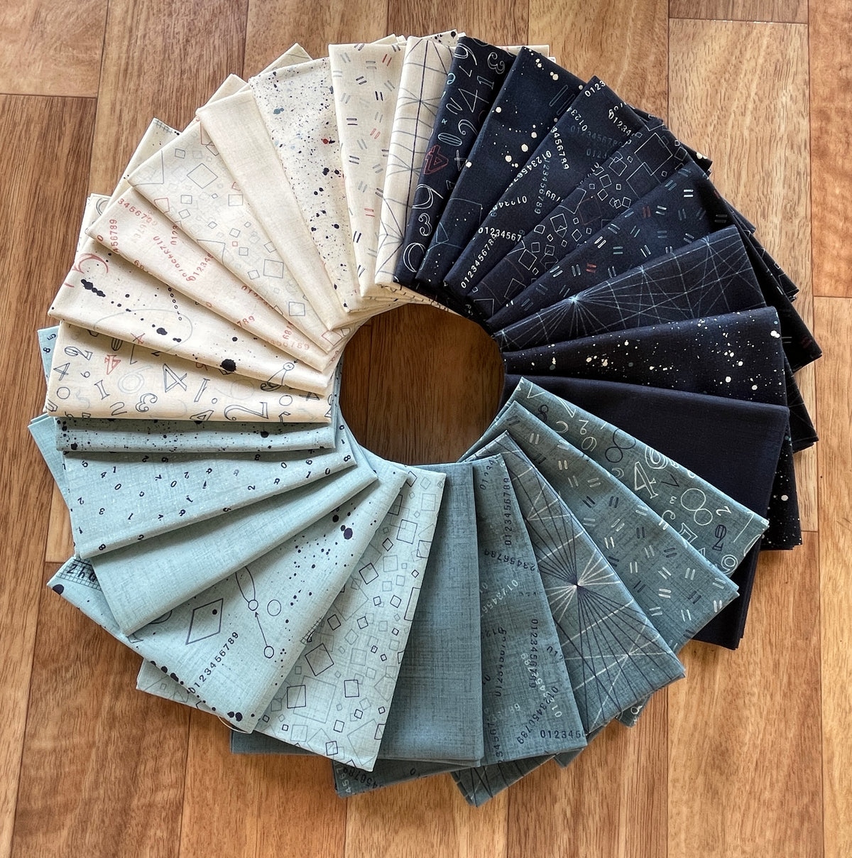 Data Fat Quarter Bundle by Janet Clare for Moda Fabrics