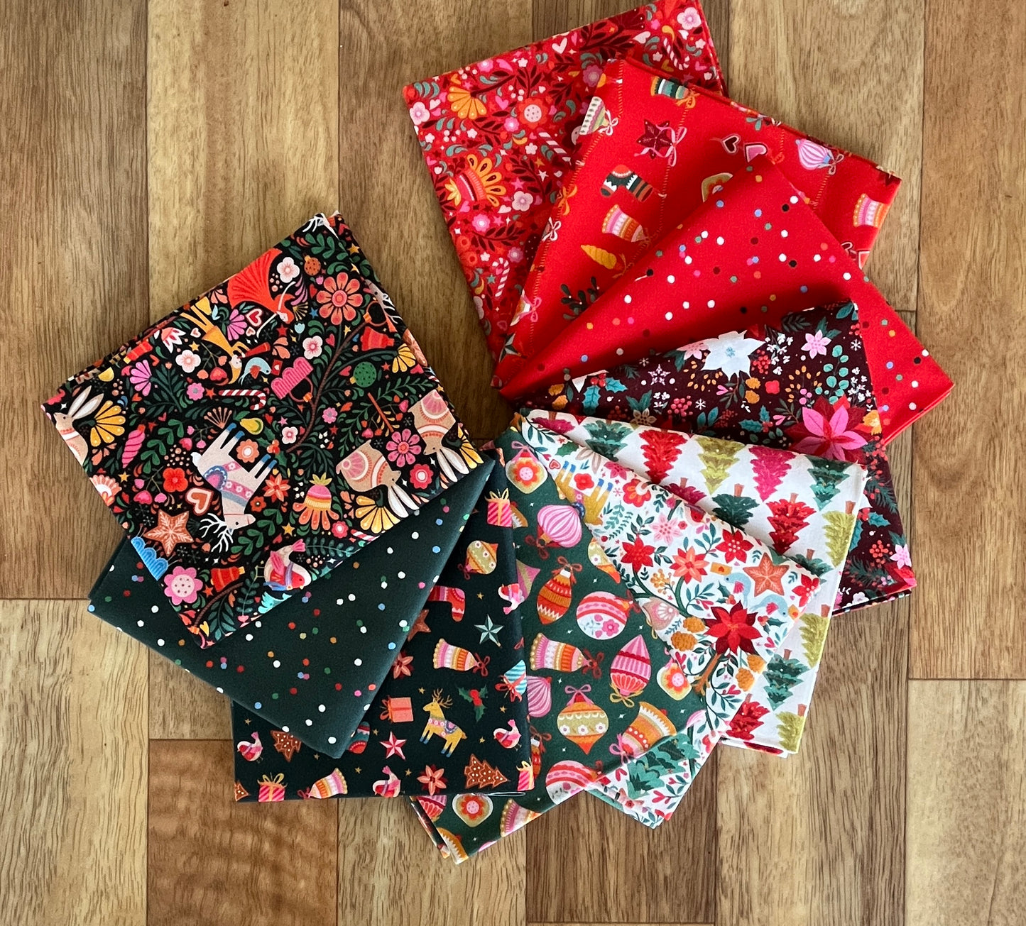 Deck the Halls Fat Eighth Bundle by Geetanjali Behera for Thead and Ink Designs