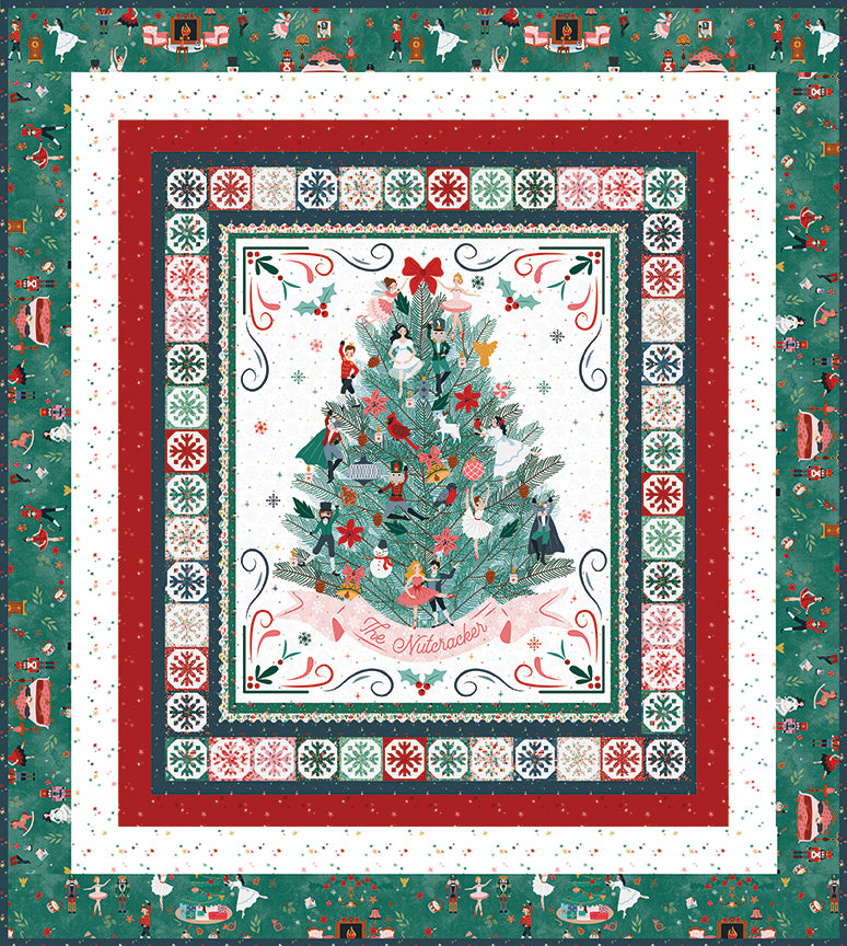Decorate the Red Tree Quilt Kit using Nutcracker Tradition by Jennifer Long for Riley Blake Fabrics