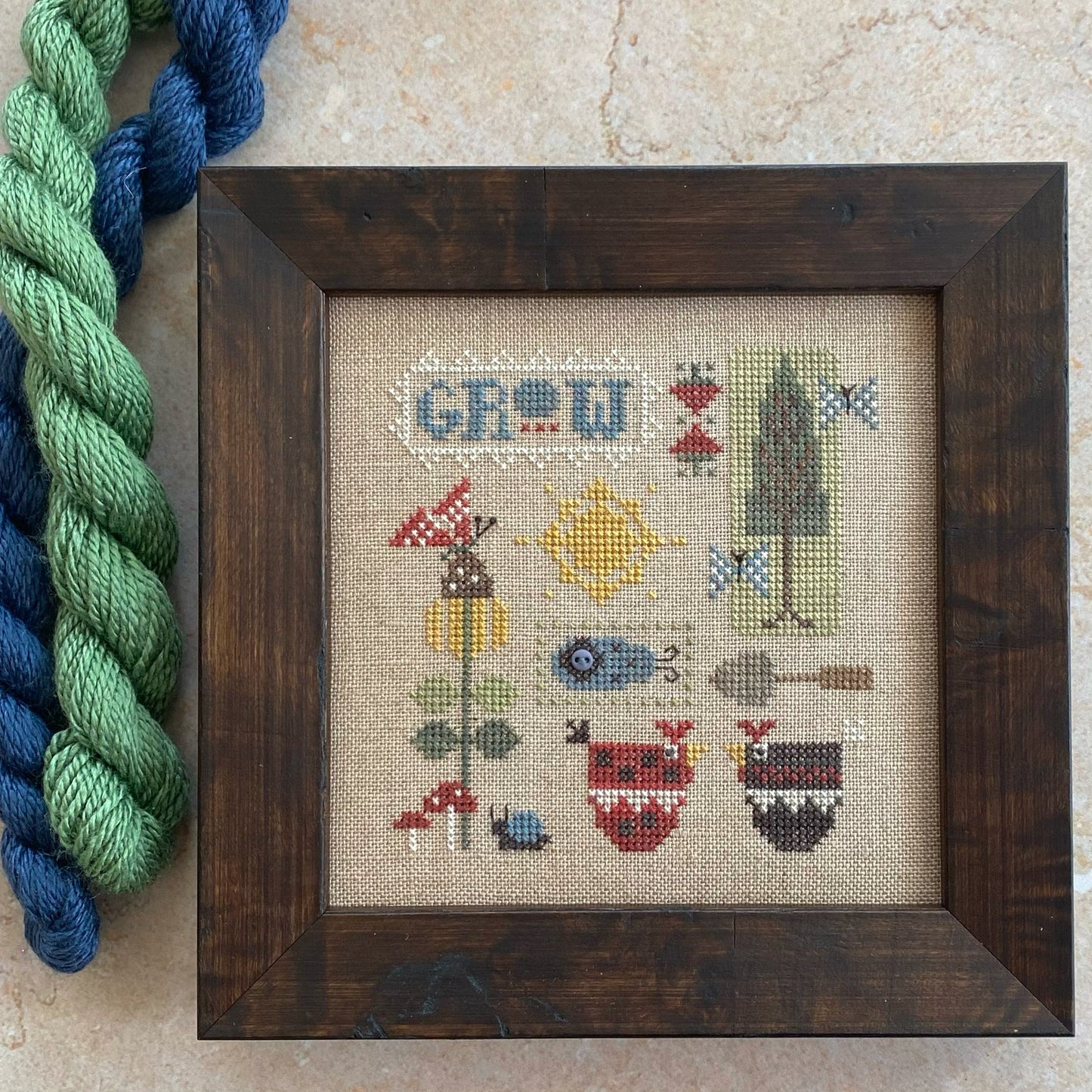 Doodles: Summer Cross Stitch Pattern Heart in Hand