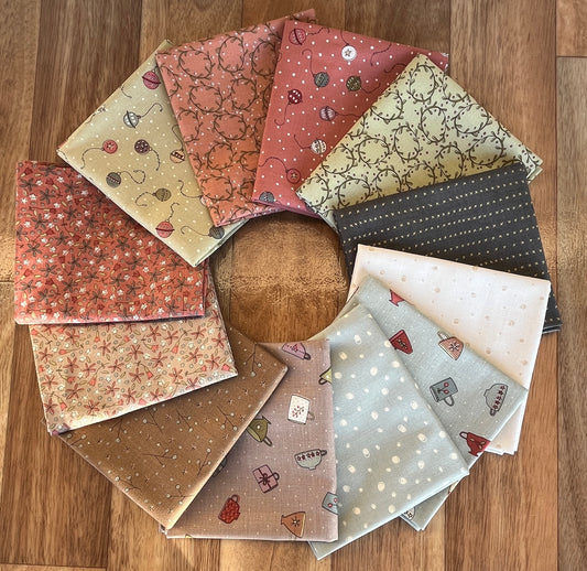Down Tinsel Lane Fat Quarter Bundle by Anni Downs for Henry Glass Fabrics
