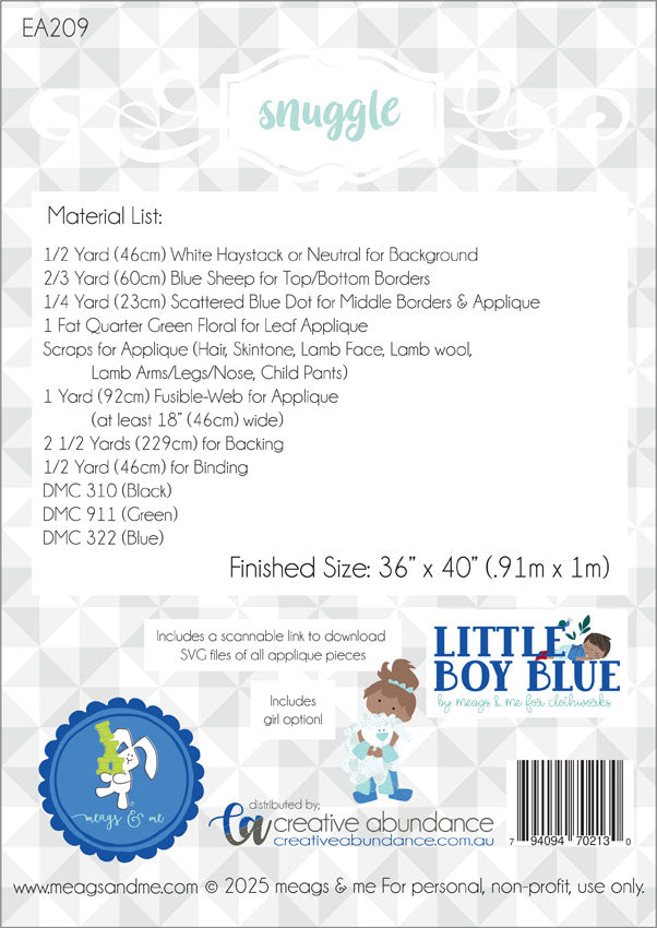 Snuggle Quilt Pattern by Meags and Me