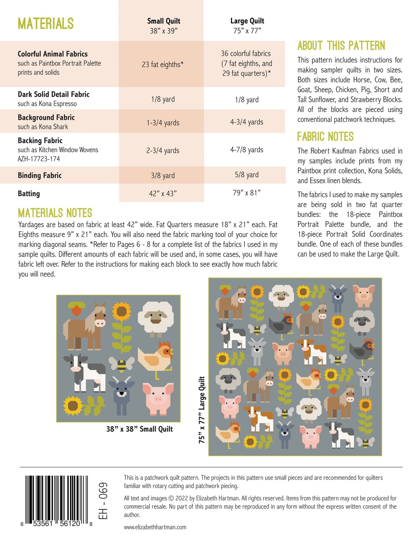 Fab Farm Quilt Pattern by Elizabeth Hartman