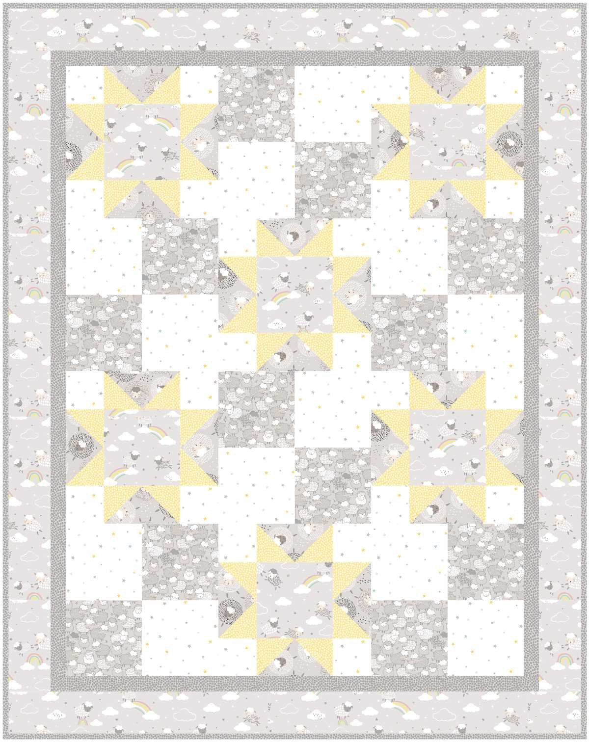 Easy Stars Quilt Pattern by Karen Bialik of The Fabric Addict