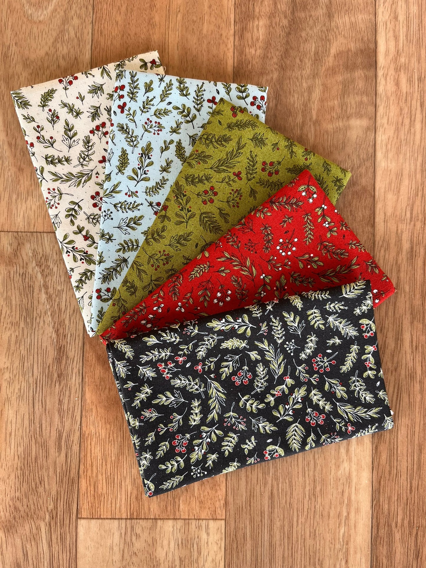 Emmitt and Ivy Holly Fat Eighths by Sweetwater for Moda Fabrics