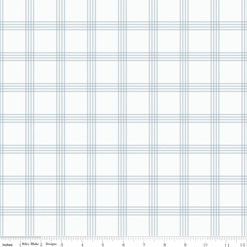 Till The Cows Come Home Plaid Cloud Flannel by RBD Designers for Riley Blake Designs (sold in 25cm increments)
