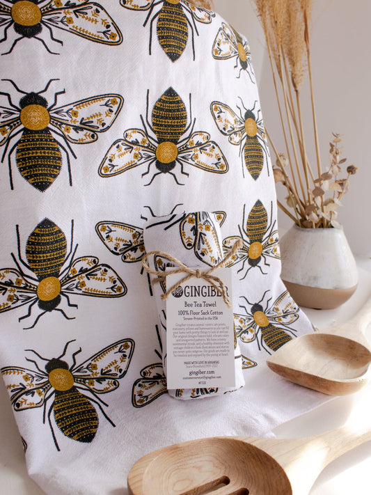 Gingiber Bee Tea Towel