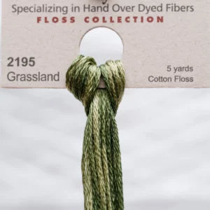 Grassland 2195 Weeks Dye Works 6-Strand Hand-Dyed Embroidery Floss