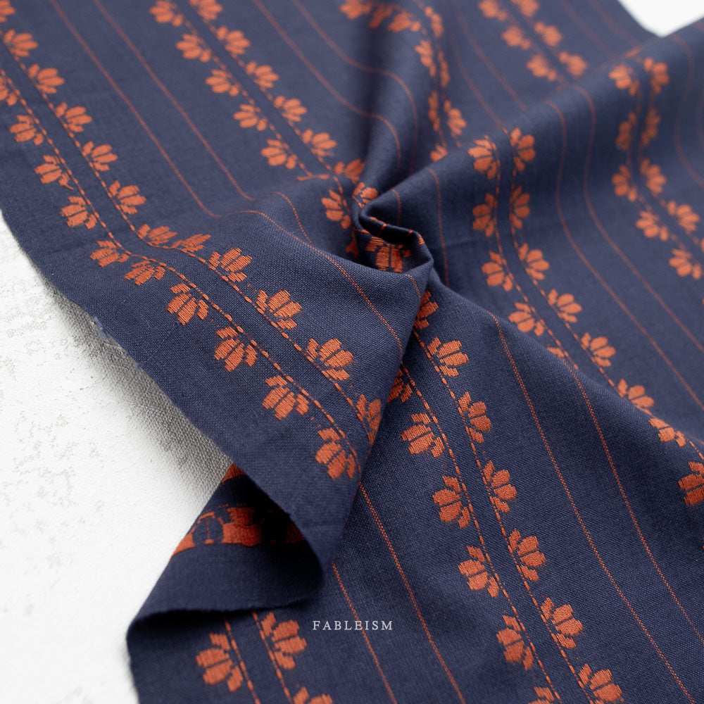 Fine and Dandy 07-DEC-Navy Spice by Fableism (sold in 25cm increments)