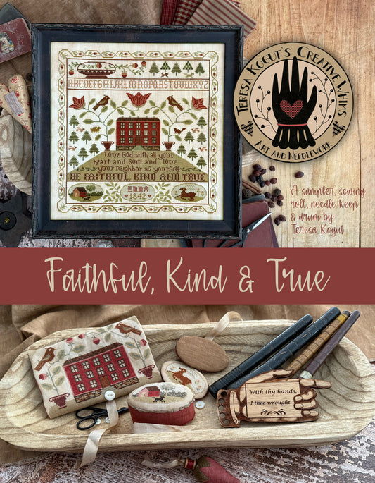 Faithful Kind and Trus Cross Stitch Booklet by Teresa Kogut