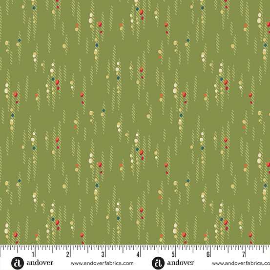 Flower Box Leaf Green Cascade A1020G by Renee Nanneman for Andover Fabrics (sold in 25cm increments)