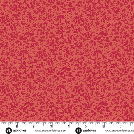 Flower Box Cherry Honeysuckle A1021R by Renee Nanneman for Andover Fabrics (sold in 25cm increments)