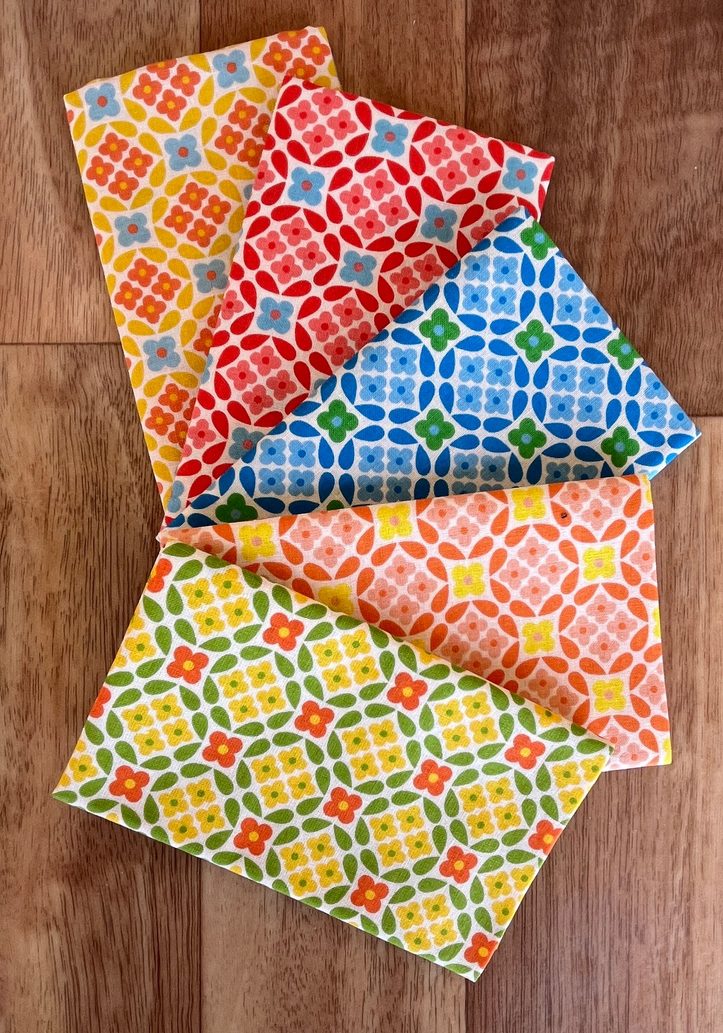 Flowers Days 70's Circels Fat Eighth Bundle by Koko Seki