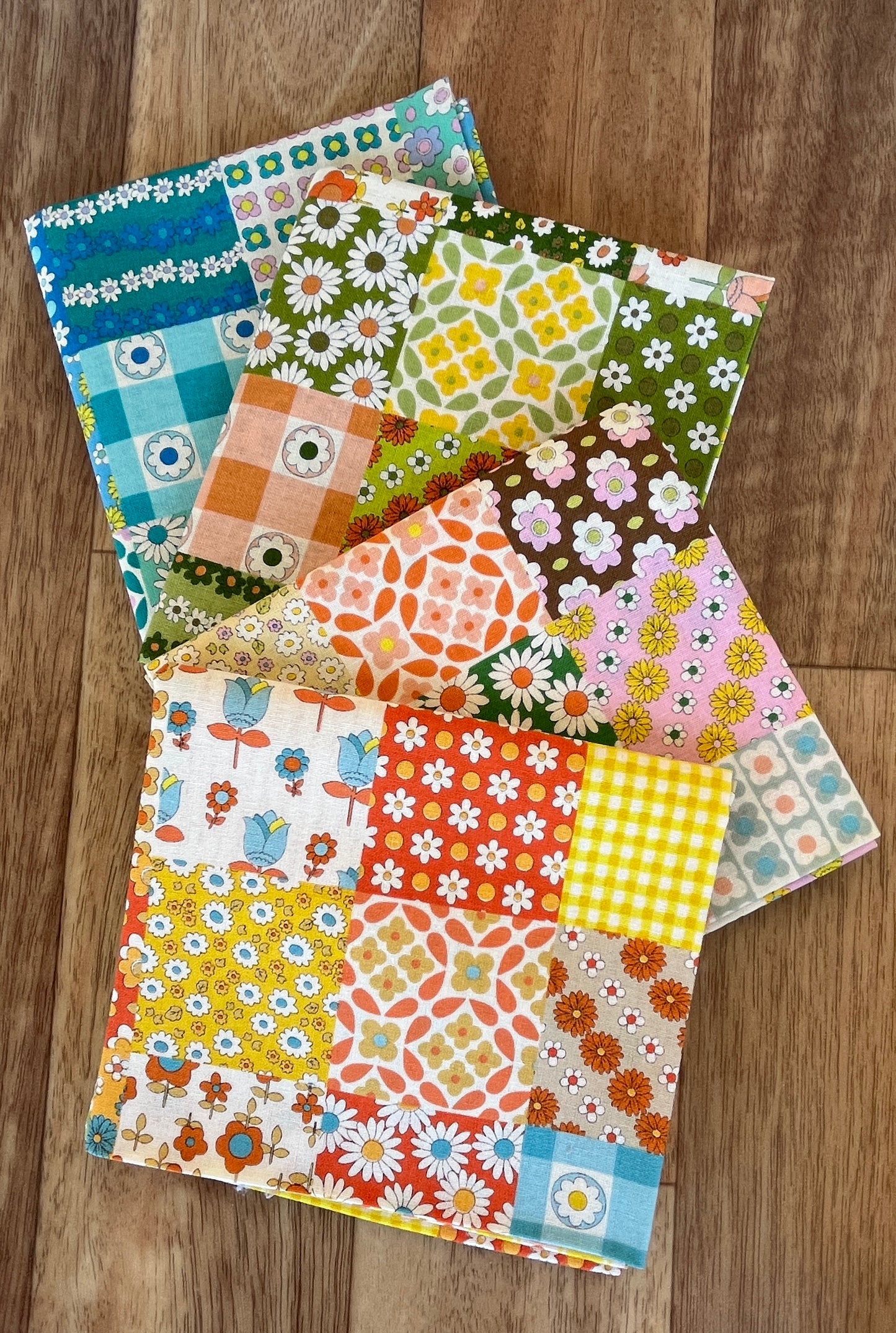 Flowers Days 70's Patches Fat Quarter Bundle by Koko Seki