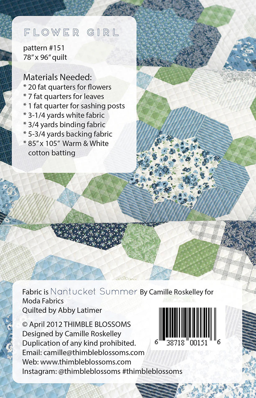 Flower Girl Quilt Pattern Thimble Blossoms