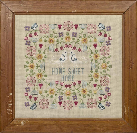 Flower Home Sweet Home Cross Stitch Kit Historical Sampler Company