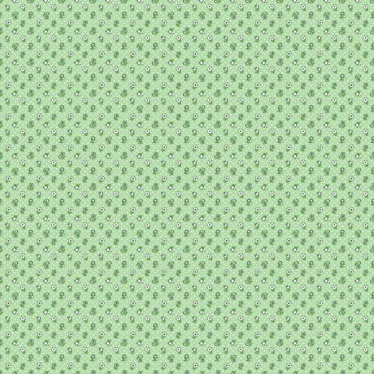 Flower Market Flower Freckles Green FM25422 by Elea Lutz for Poppie Cotton (sold in 25cm increments)