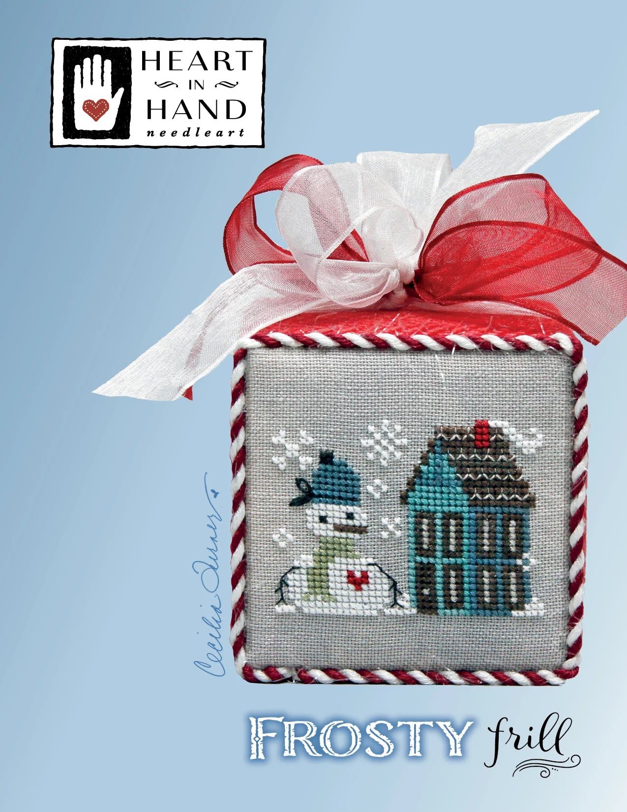 Frosty Frill Cross Stitch Pattern Heart in Hand