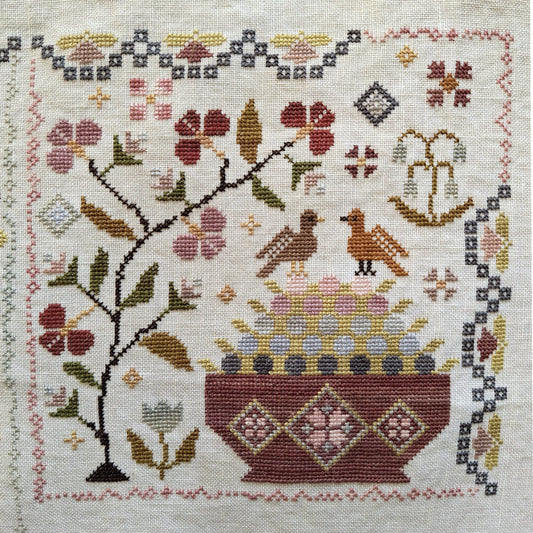 Gathering Berries Grow Cross Stitch Pattern by Blueberry Ridge