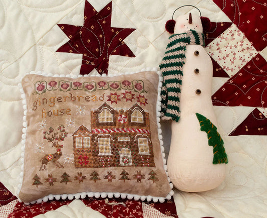 Gingerbread House Cross Stitch Pattern Pansy Patch Quilts and Stitchery