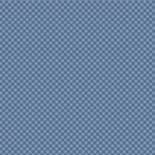 Homestead Gingham Forever Blue PH23406 by Prairie Sisters for Poppie Cotton (sold in 25cm increments)