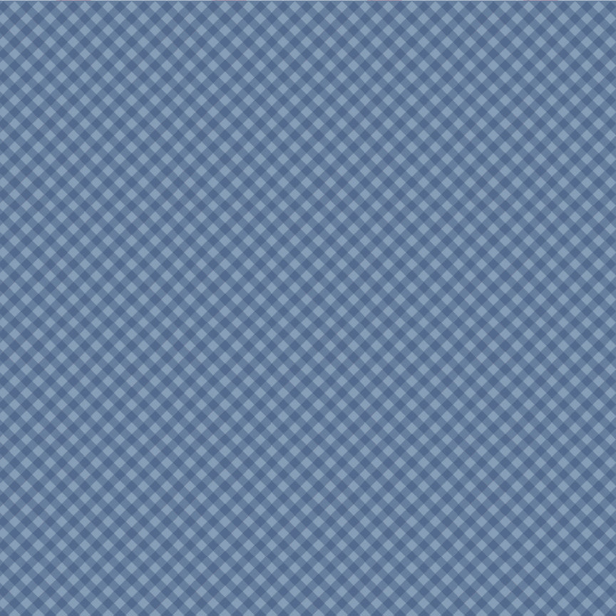 Homestead Gingham Forever Blue PH23406 by Prairie Sisters for Poppie Cotton (sold in 25cm increments)