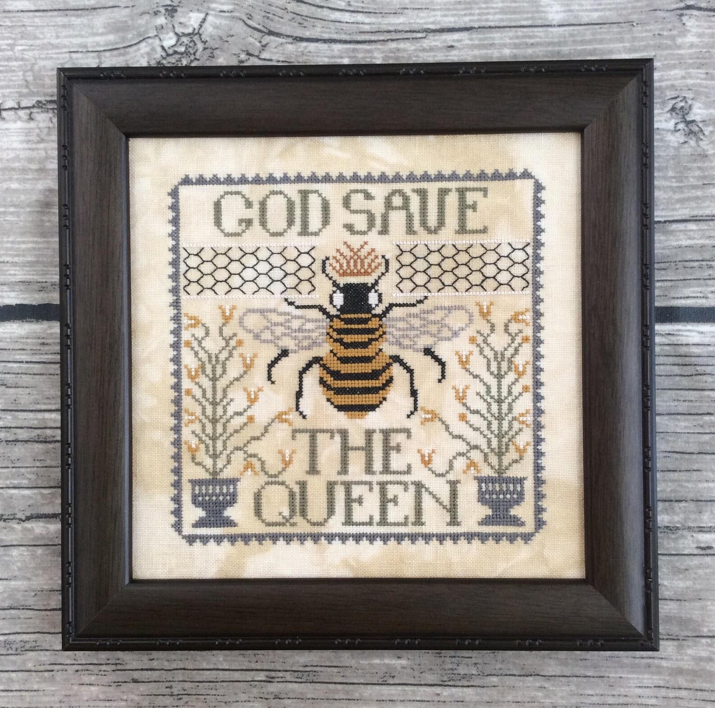 God Save the Queen NW-27 cross-stitch pattern by Annie Beez Folk Art