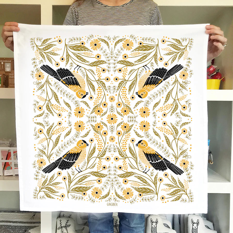 Gingiber Goldfinch Tea Towel