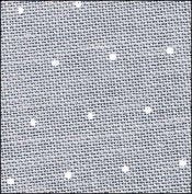 Zweigart Belfast 32 Ct Grey with Mini White Dots (753609-140.7479) Linen (sold in 25cm increments)