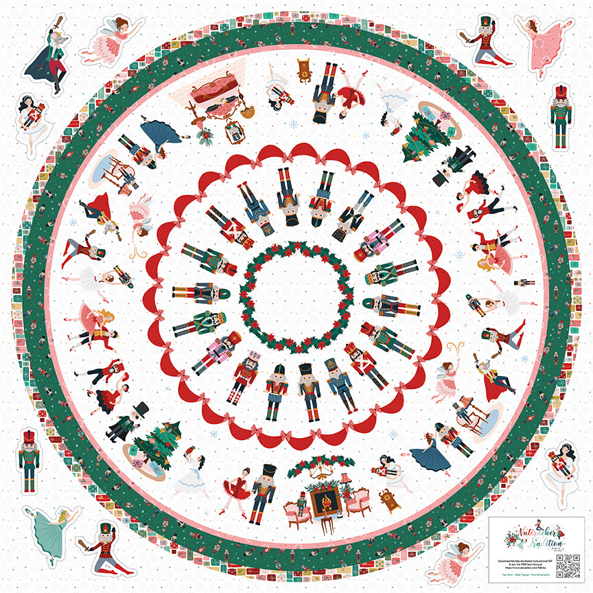 Nutcracker Tradition Home Decor Tree Skirt Panel by Jennifer Long for Riley Blake Fabrics