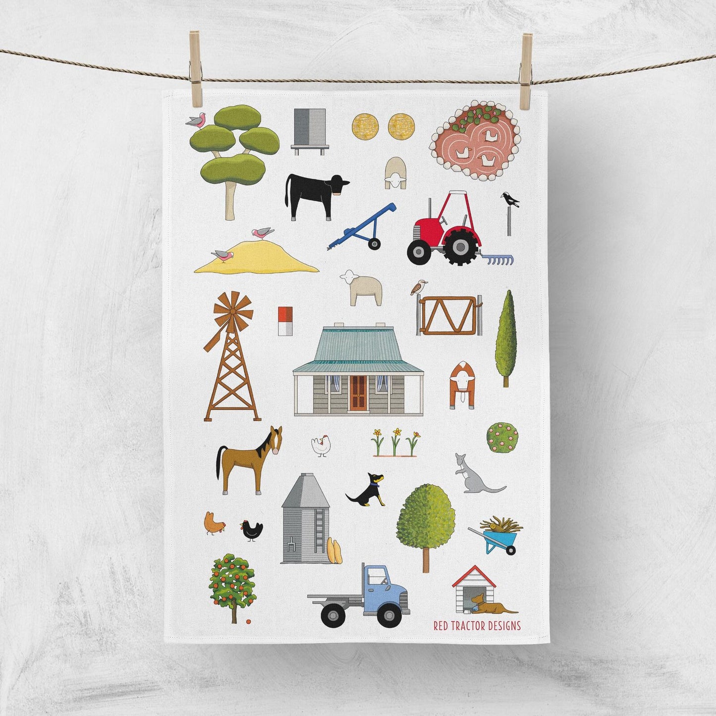 Homing Instincts New Tea Towel by Red Tractor Designs