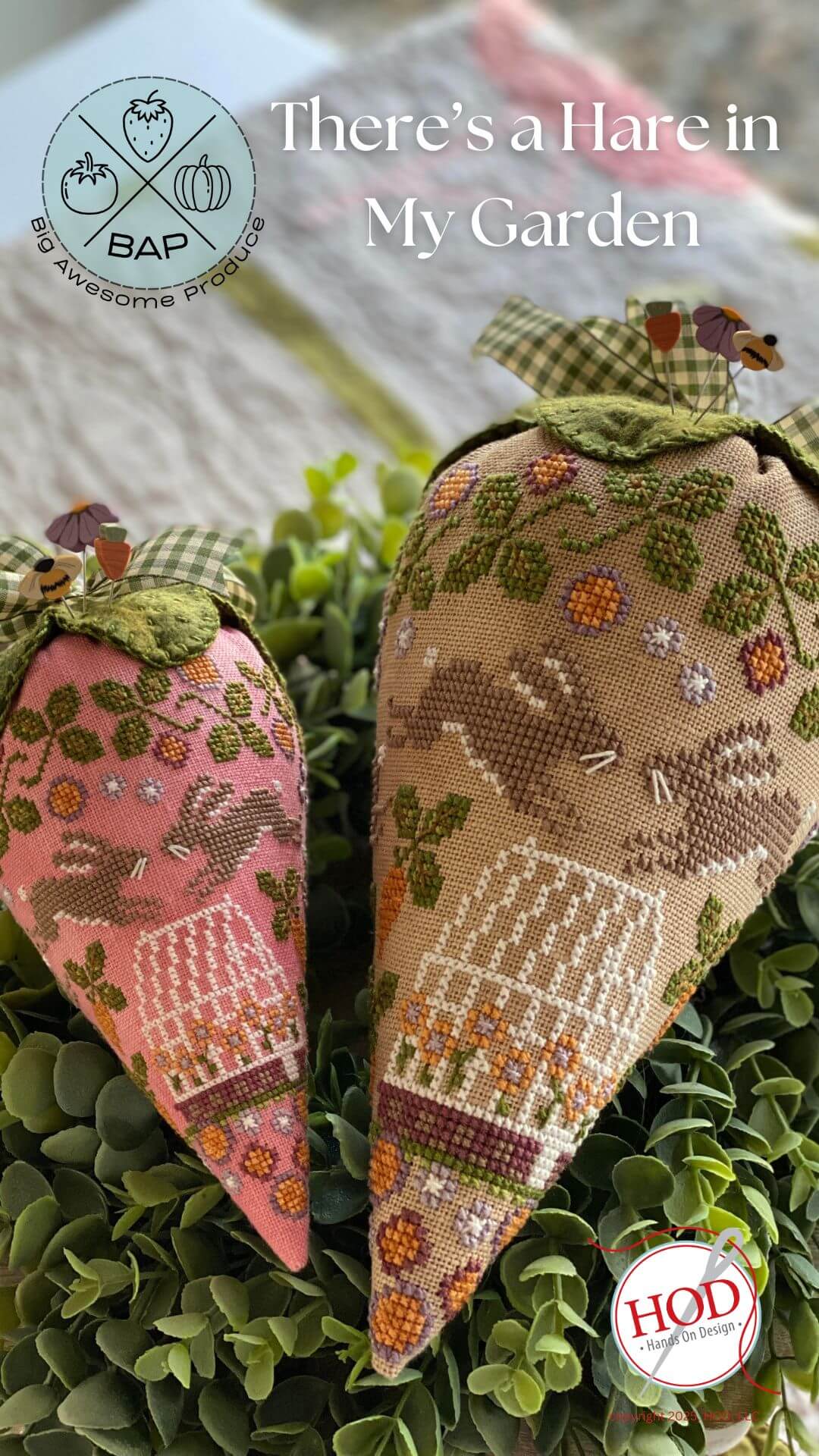 There's a Hare in my Garden Cross Stitch Pattern by Hands on Design