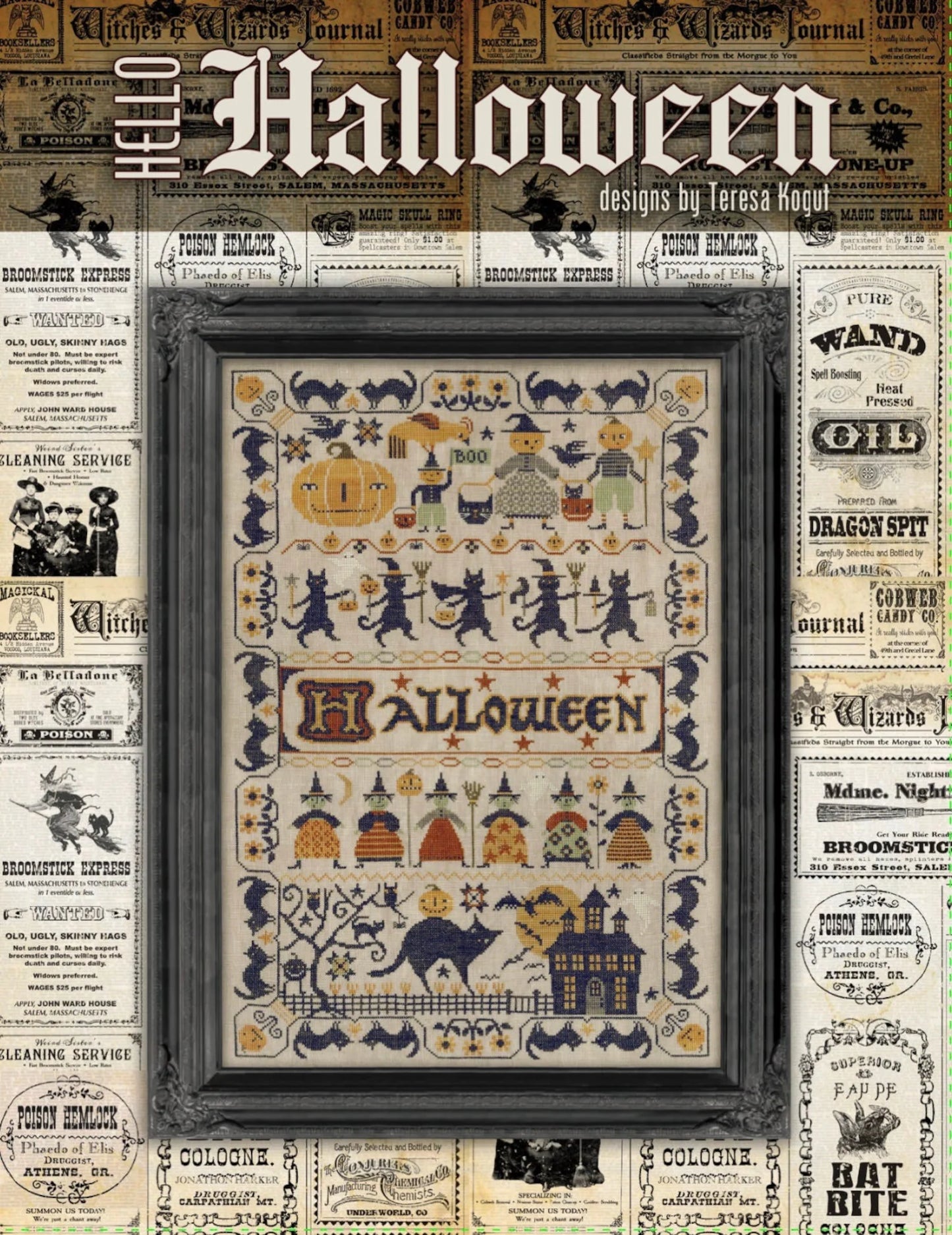 Hello Halloween cross stitch booklet by Teresa Kogut