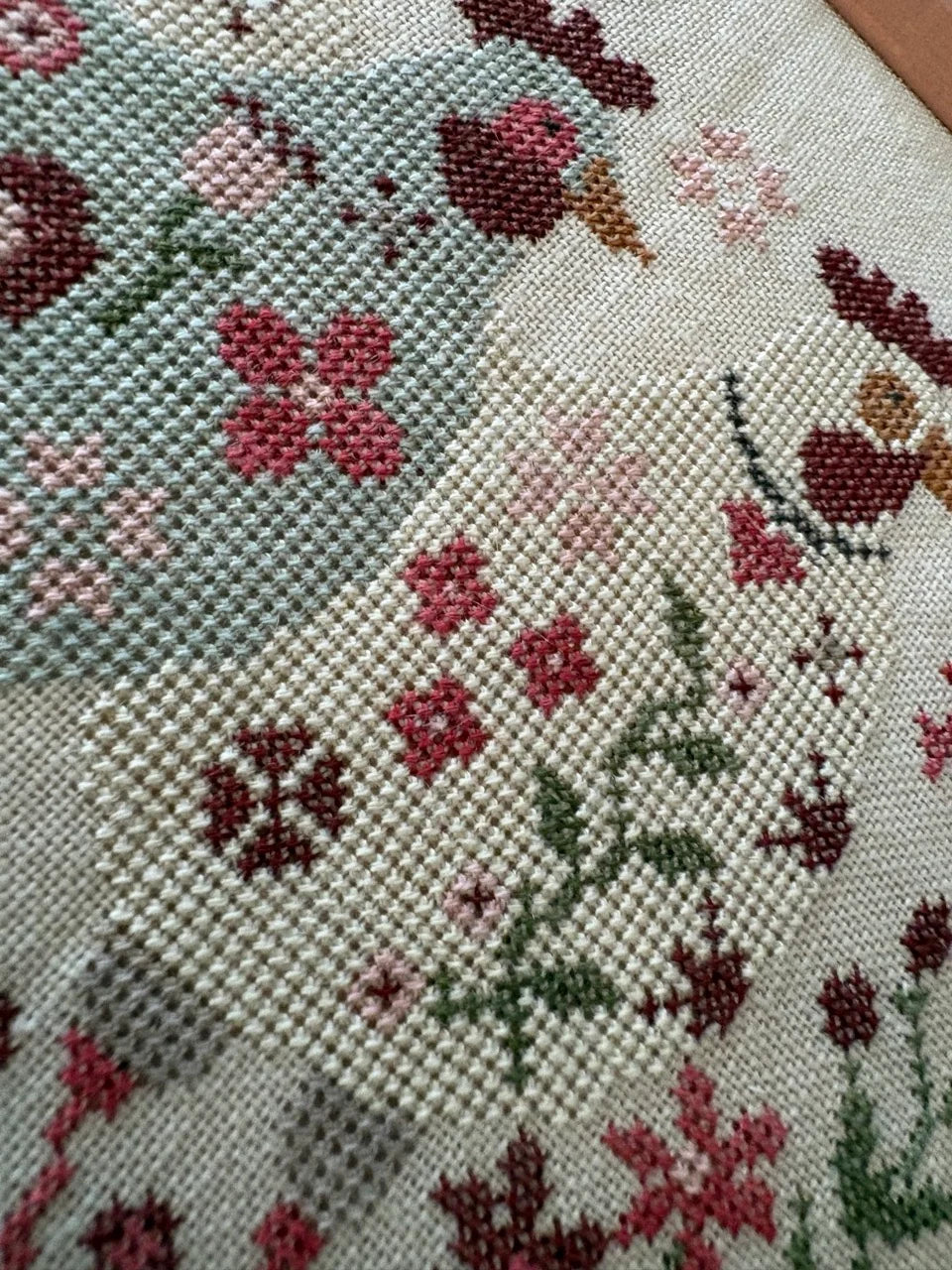 Hen Pecked Cross Stitch Pattern Pansy Patch Quilts and Stitchery