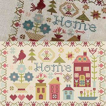 Home Cross Stitch Pattern Pansy Patch Quilts and Stitchery