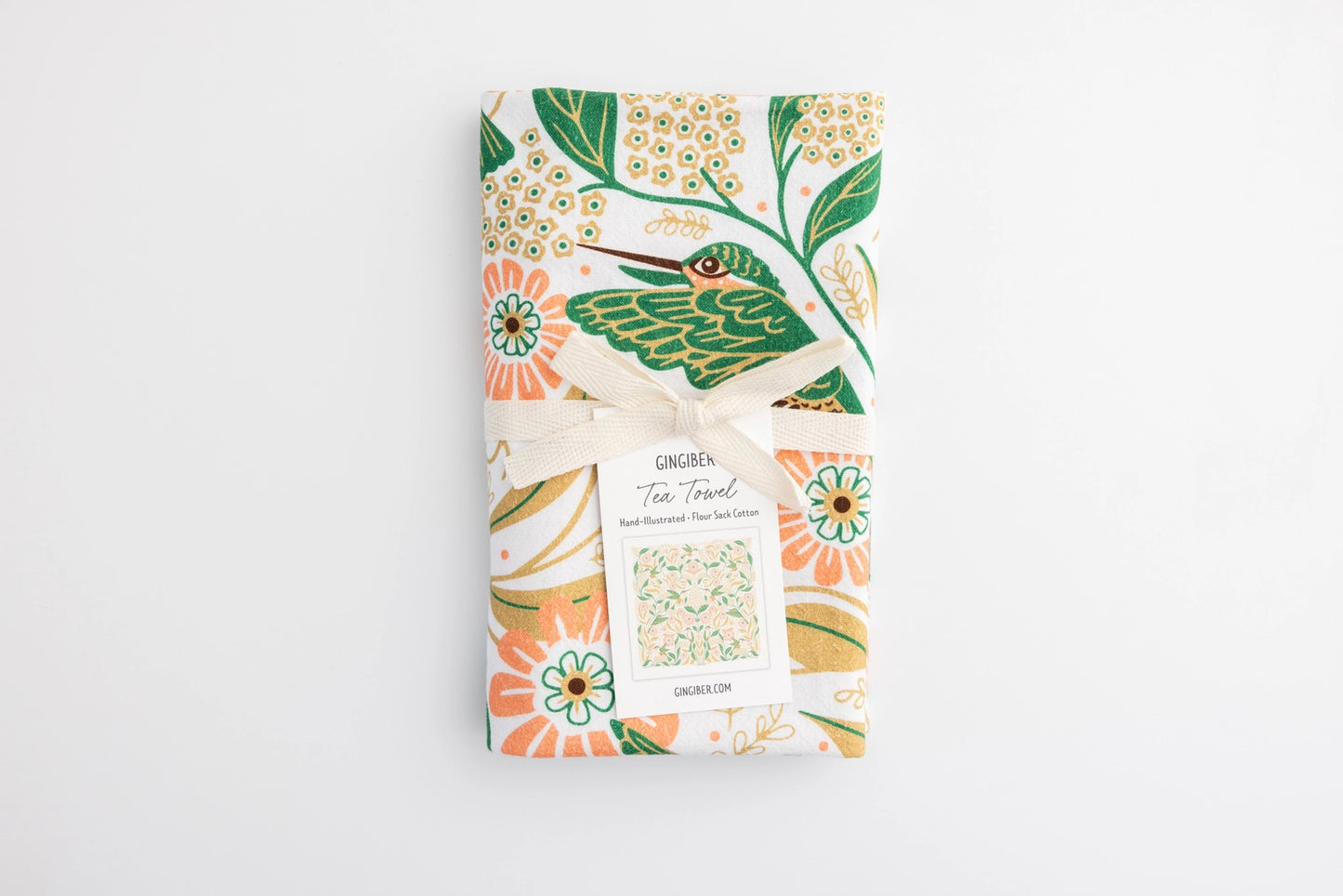 Hummingbird Tea Towel by Gingiber
