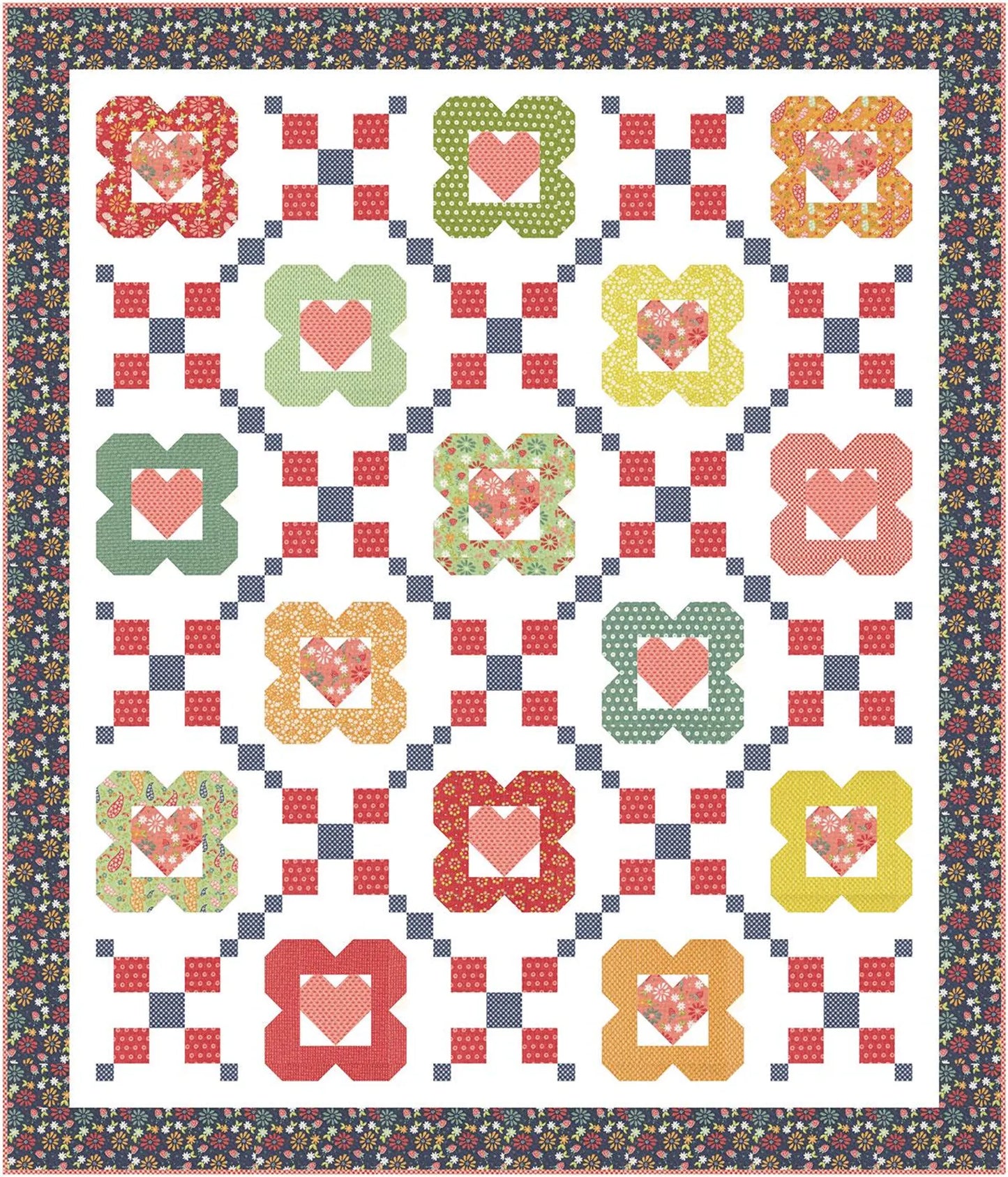 I Heart Flowers Quilt Pattern by A Quilting Life