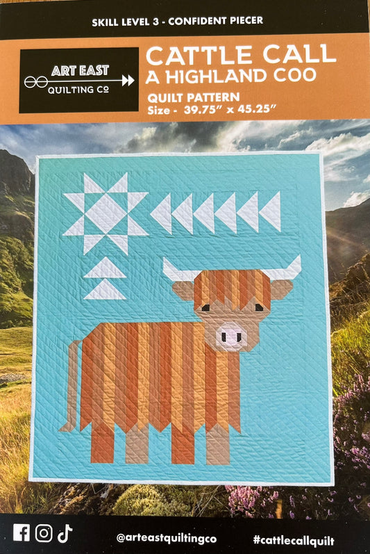 Cattle Call A Highland Coo Quilt Pattern by Art East Quilting Company