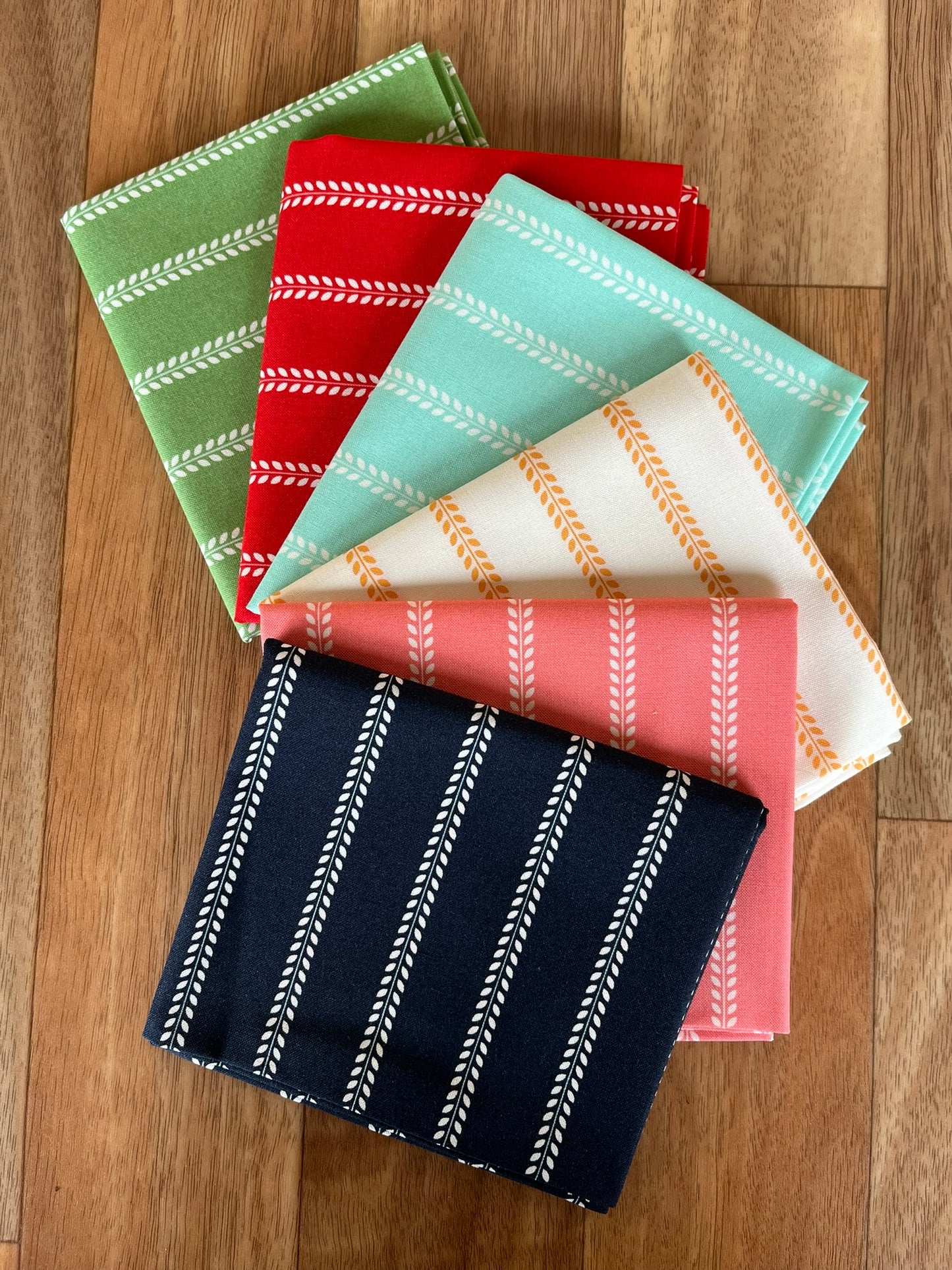 Summertime Beach Towel Stripe Fat Quarter Bundle by Camille Roskelley for Moda Fabrics