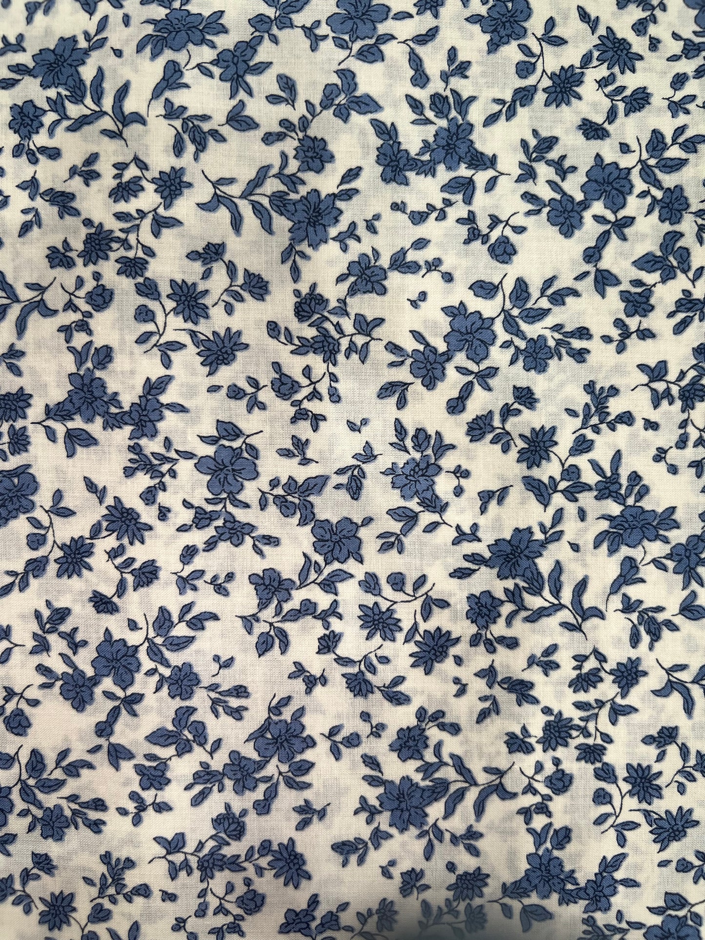 Scattered Flowers Blue Lawn Fabric by Hokkoh (sold in 25cm increments)