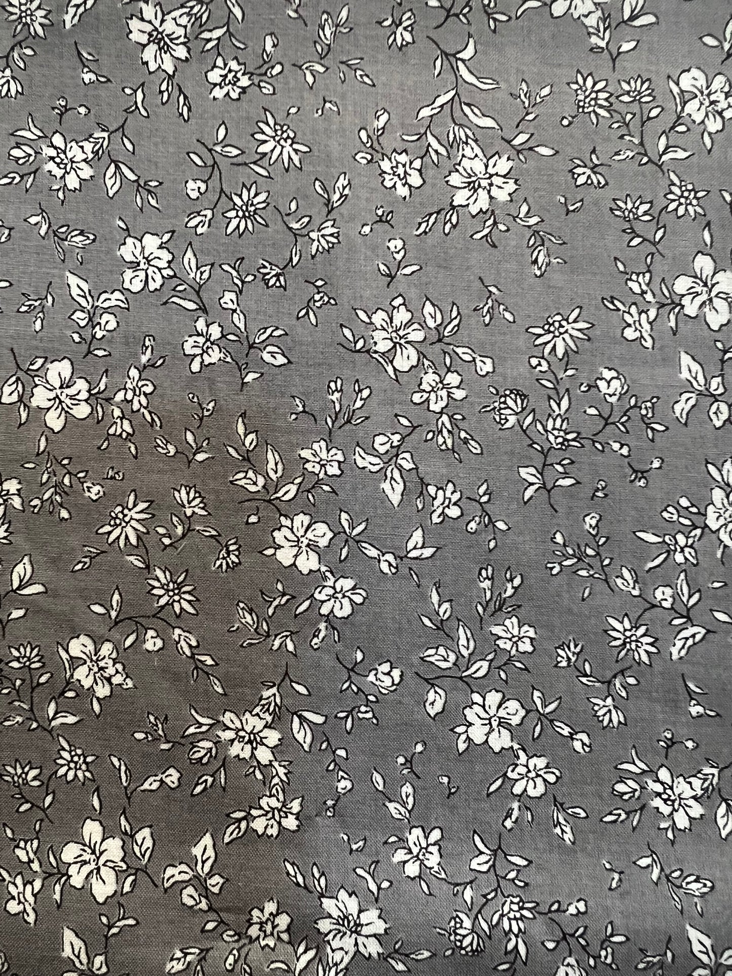 Scattered Flowers Grey Lawn Fabric by Hokkoh (sold in 25cm increments)