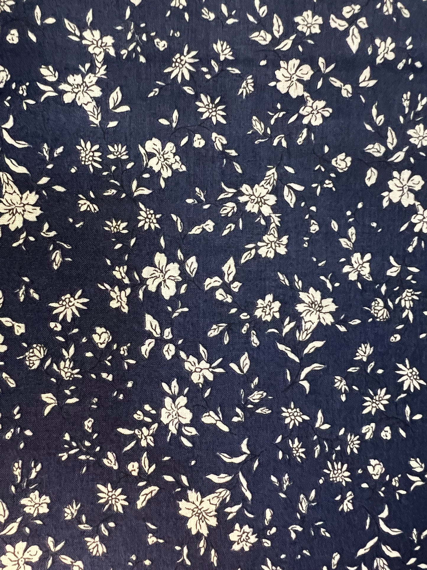 Scattered Flowers Navy Lawn Fabric by Hokkoh (sold in 25cm increments)