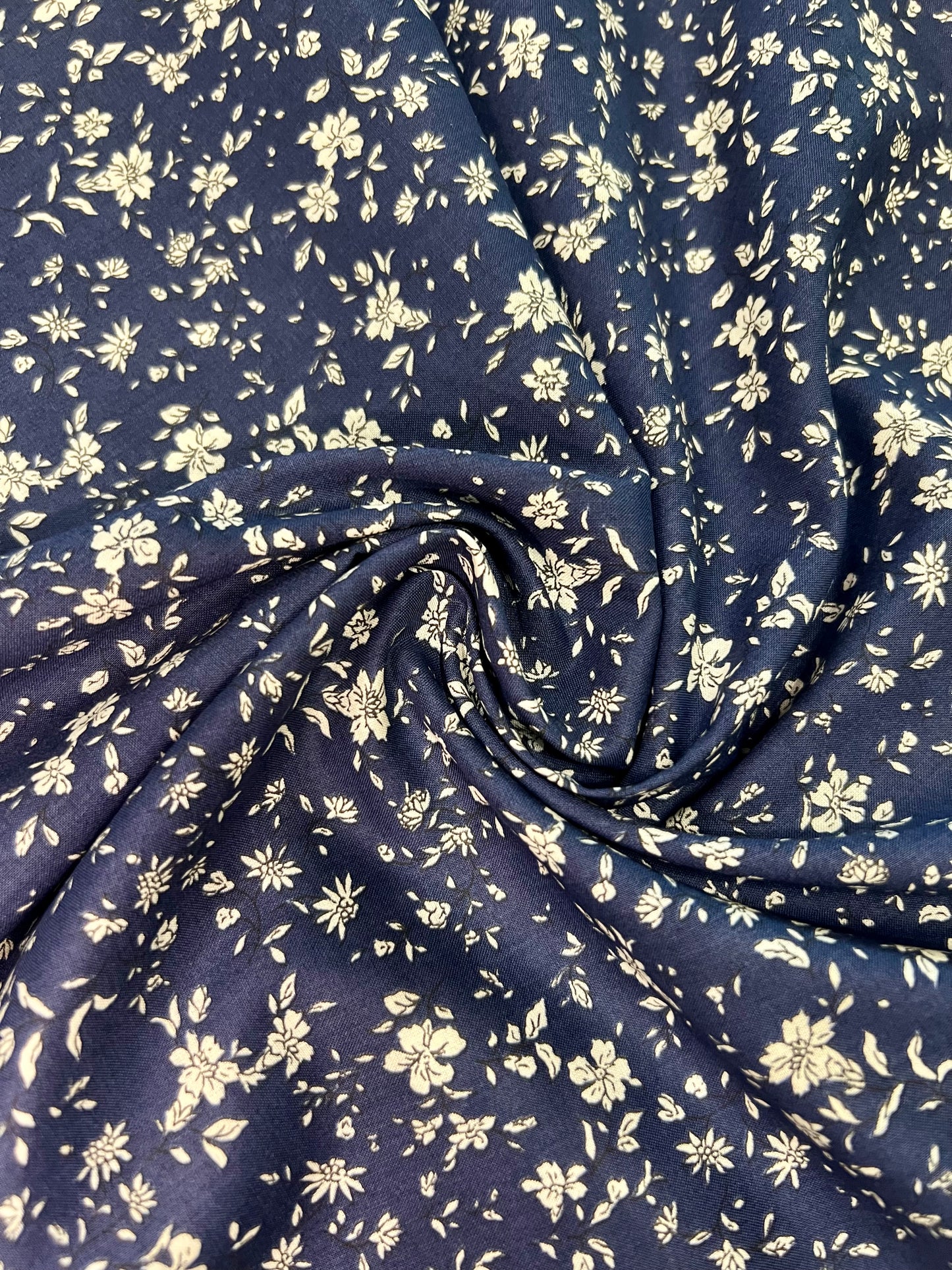 Scattered Flowers Navy Lawn Fabric by Hokkoh (sold in 25cm increments)