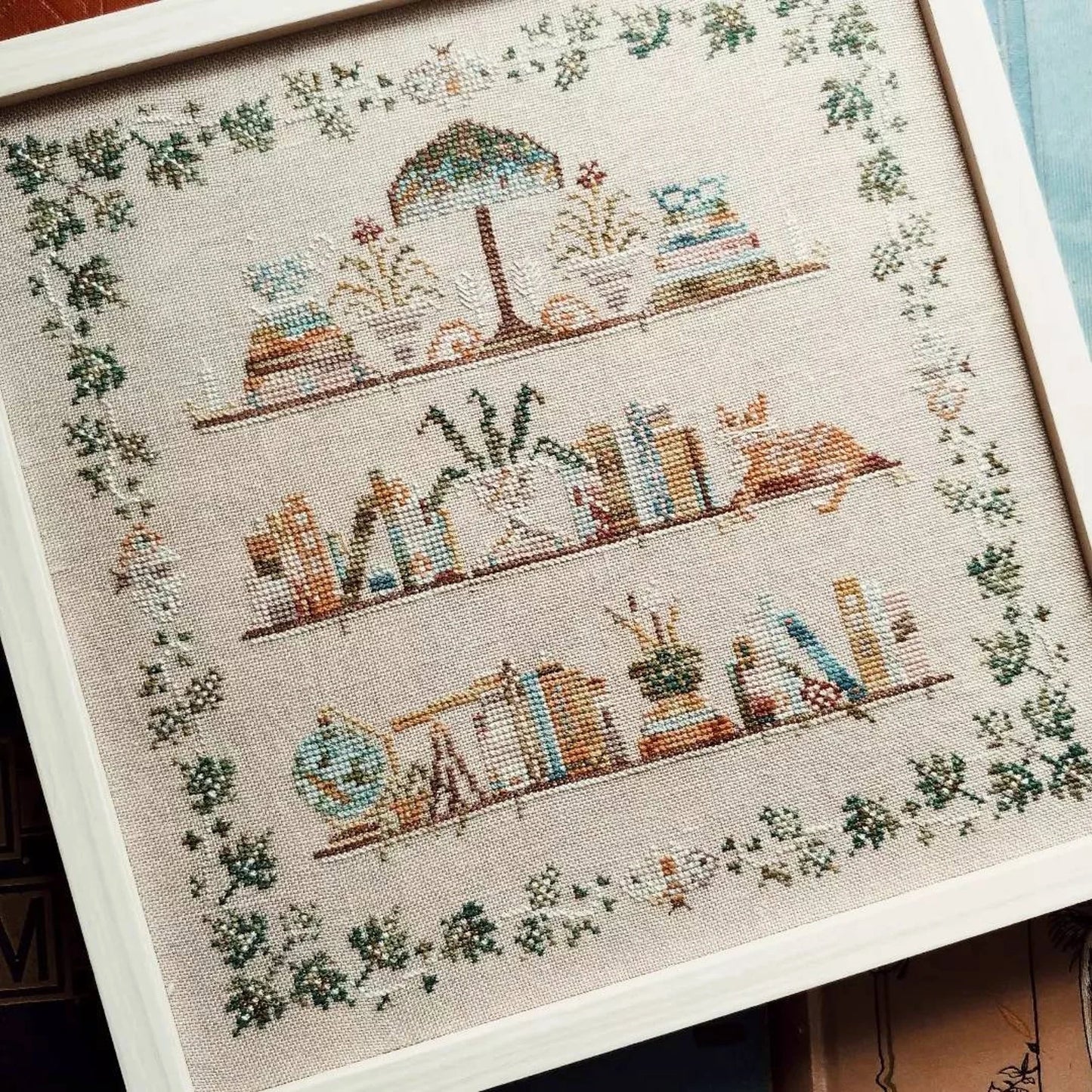 In The Library Cross Stitch Pattern by Mojo Stitches