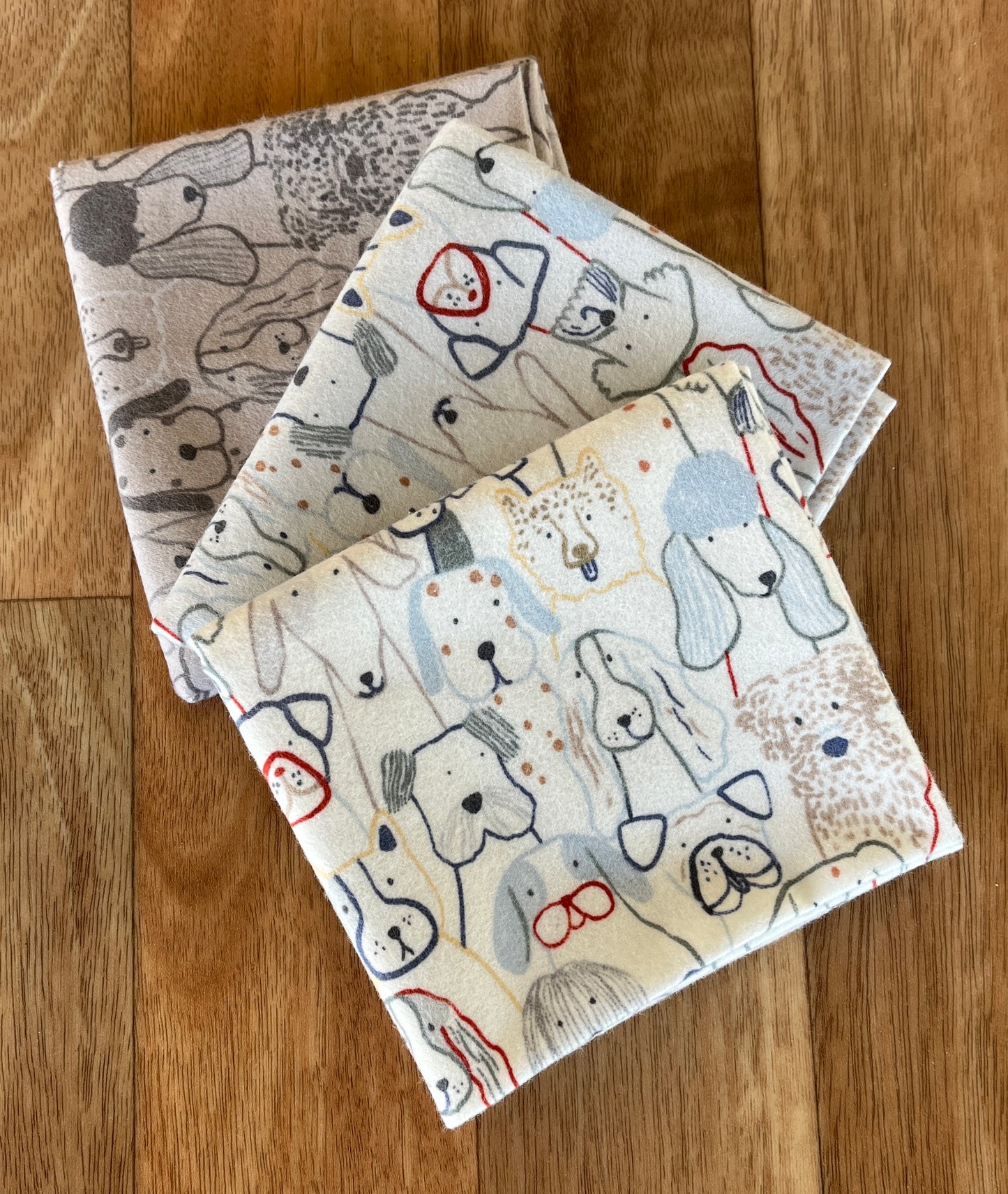 Flannel Inky Dog Fat Quarter Bundle by RBD Designers for Riley Blake Fabrics